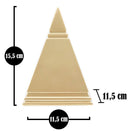 Piramide Oro 11,5x11,5x15,5 cm in Poliresina 