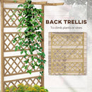 Letto per Orto con Traliccio e Pergola 160x55x183 cm in Legno Naturale