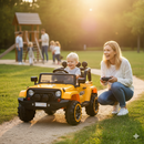 Macchina Elettrica per Bambini Fuoristrada Adventure 12V con Telecomando Giallo