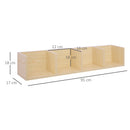 Mensola Scaffale Libreria Porta CD in Legno 95x17x16.5 cm 