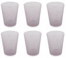 Set 6 Bicchieri Ø8x10 cm in Vetro Villa d'Este Home Tivoli Cancun Rosa