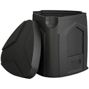 Compostiera da Giardino 78x75x78 cm Triangolare Girevole con 3 Porte in PP Nero      