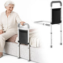 Sponda Letto 41x61x92,5–105 cm per Anziani o Bambini Disabili con Mobilità Ridotta Cinture di Sicurezza Bianco e Nero      