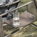 Dondolo da Giardino 3 Posti 208x120x172 cm Tetto Regolabile Portabicchieri e Cuscini Grigio 
