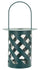 Lanterna Saturno Ottanio Twist Ø23x43 cm in Metallo e Vetro Verde acqua