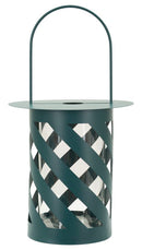 Lanterna Saturno Ottanio Twist Ø23x43 cm in Metallo e Vetro Verde acqua      