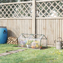 Mini Serra da Giardino con 2 Finestre 119x60x60 cm Copertura PVC Anti-UV Trasparente