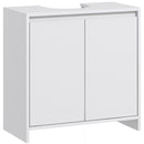 Mobile Sottolavello da Bagno 60x30x60cm 2 Ante Decorate Bianco  