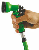 Tubo Pompa Canna dell'Acqua Estensibile 45 mt con Pistola Soriani Gardenlike Verde