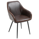 Sedia Imbottita 61x58x84 cm in Similpelle Marrone