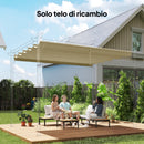 Telo per Pergola 250x255 cm con 10 Fori di Drenaggio in Poliestere Beige      