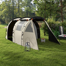 Tenda da Campeggio 4-5 Persone con Copertura Oscurante 460x230x180 cm Impermeabile con Borsa di Trasporto in Poliestere Cachi