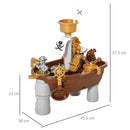Nave dei Pirati Giocattolo per Bambini 45,5x30x57,5 cm 26 Pezzi da Spiaggia Mare