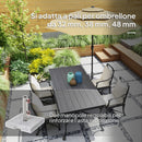 Base per Ombrellone Quadrata 38x38x38 cm da 21 kg con Maniglie e 2 Manopole Regolabili in Granito Grigio      