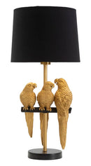 Lampada da Tavolo Pappagalli Ø 30x62,5 cm in Ferro e Poliestere