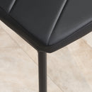 Set 6 Sedie da Pranzo Moderne Schienale Alto Cuciture a Diamante 41x50x97 cm Nero  