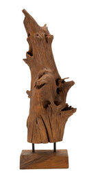 Scultura Akar 23x27x64 cm in Teak Riciclato         