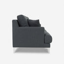 Divano 3 Posti 197x87x87 cm in Tessuto Grigio Scuro