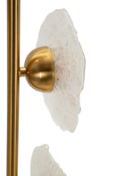 Lampadario Emily Verticale Vetro Trasparente 15x16x110 cm in Ferro e Vetro Oro e Trasparente      