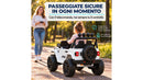 Macchina Elettrica per Bambini Licenza Jeep Wrangler Rubicon 12V con Sedili in Pelle e Telecomando Bianco 