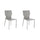 Set 2 Sedie 56x44xH86,5 cm in Similcuoio e Metallo Kim Grigio chiaro