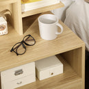 Comodino 1 Cassetto 2 Ripiani 45x35x73 cm in Legno Truciolare Naturale