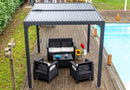 Pergola da Giardino 2,4x3x2,35 m in Alluminio Grigio Antracite 