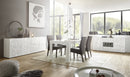 Mobile Buffet 4 Ante 241x42x84 cm in Legno TFT Praga Bianco Lucido