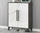 Scarpiera 3 ante 60x35x92 cm in Melamina Grigio/Marmo