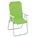 Sedia in Acciaio Tessuto Texilene Verde Sedia Pieghevole Mare Spiaggia Piscina Campeggio