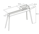 Cuoci Arrosticini con Barbecue a Carbone 120 cm Lisa Luxury Miami Grill 800+400