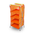 Organizer salvaspazio con supporto metallo 4 ripiani 80x40x32 cm Arancione