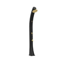 Doccia Solare da Giardino 40L Miscelatore e Lavapiedi Sined Sole XXL Nera/oro