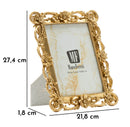 Cornice Classic 21,8x1,8x27,4 cm in Resina e Vetro Oro      