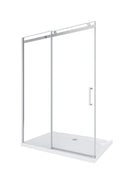 Porta Parete Doccia a Nicchia 1 Anta Scorrevole in Cristallo 8mm Trasparente H190cm Varie Misure
