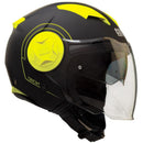 Casco Jet per Scooter Visiera Lunga CGM Dixon 129S Giallo Fluo Opaco XS - (53-54 cm)