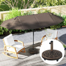 Base per Ombrellone da 21 kg Rotonda con Ruote e Freni in Resina Bronzo      
