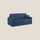 Divano Letto 2 Posti 166x92x96 cm in Tessuto Blu
