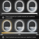 Specchio Bagno con LED 80x60 cm Antiappannamento e Interruttore Touch