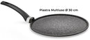 Set 4 Pezzi Bistecchiera + Piastra Multiuso in Alluminio Pressofuso Antiaderente Olympia Hard Cook