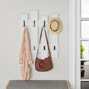 Appendiabiti a muro 64x81 cm Wave bianco 8 ganci Bianco