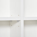 Libreria in Legno 24 Scomparti Bianco 130.5x89x20 cm 