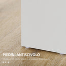 Tavolo da Pranzo Moderno per 4-6 Persone 120x69x75 cm in Legno Grigio e Bianco   