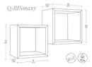 Set 2 Mensole Cubo da Parete Quadrato in Fibra di Legno Q-Bis Maxi Rovere Imperiale