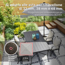 Base per Ombrellone da 21 kg Rotonda con Ruote e Freni in Resina Bronzo      