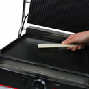 Piastra per Panini 36x23 cm Rigata e Liscia in Ghisa e Acciaio Inossidabile