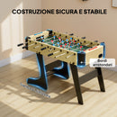 Calcio Balilla Pieghevole con Impugnature Antiscivolo 2 Palline e Segnapunti Verde e color Legno      