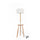 Lampada da Terra 40x40xH135 cm in Tessuto e Legno Acrux Bianco