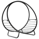 Portalegna per Camino 45x29,5x47 cm in Ferro Battuto  Nero