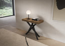 Consolle Allungabile 90-300x40x77 cm Saki Noce Gambe Antracite 
